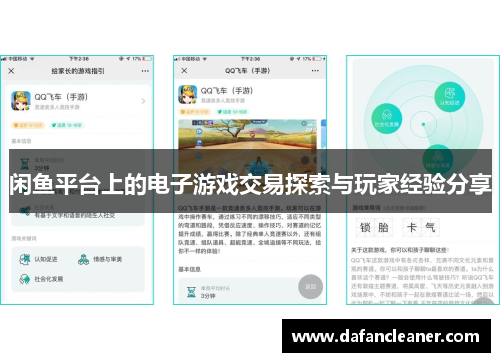 闲鱼平台上的电子游戏交易探索与玩家经验分享